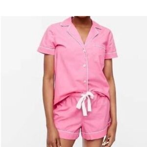 J. Crew Cotton Poplin Sleepwear Pajama Short Set